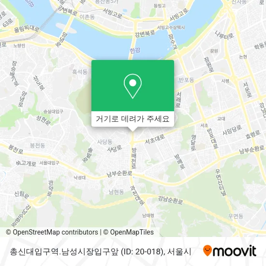 총신대입구역.남성시장입구앞 (ID: 20-018) 지도