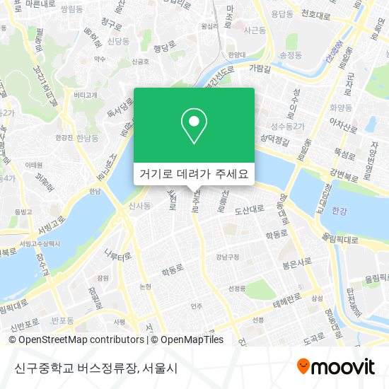 신구중학교 버스정류장 지도