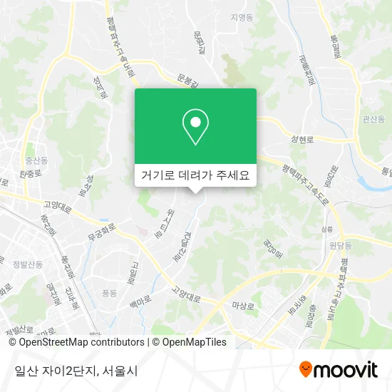 일산 자이2단지 지도
