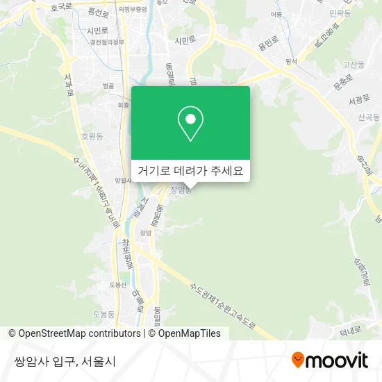 쌍암사 입구 지도