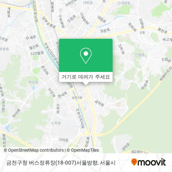금천구청 버스정류장(18-007)서울방향 지도