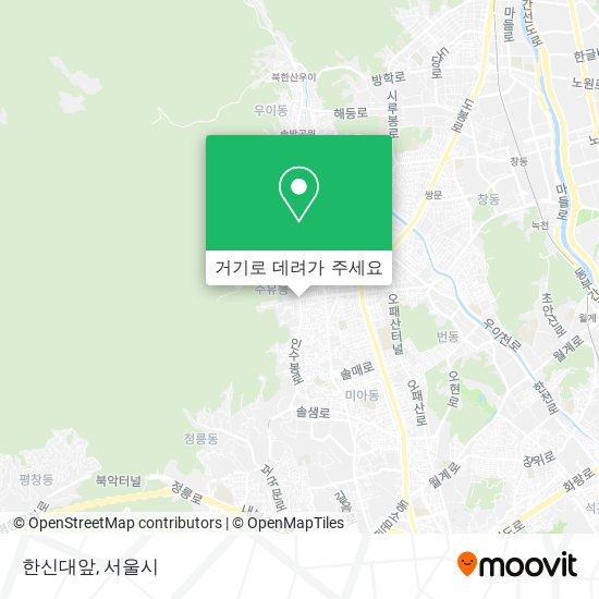 한신대앞 지도