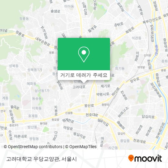 고려대학교 우당교양관 지도