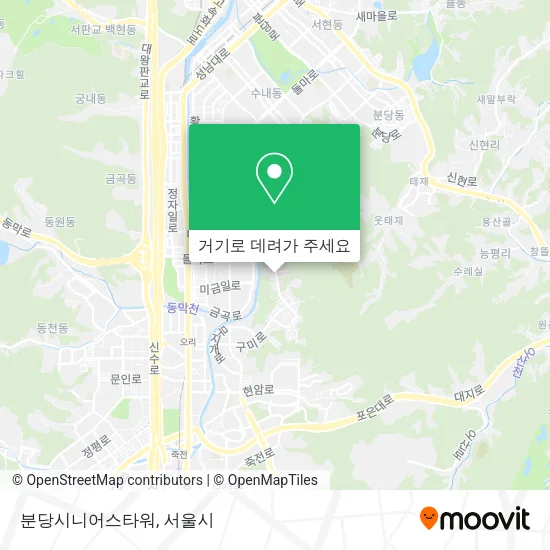 분당시니어스타워 지도