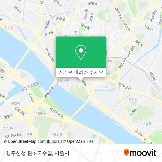 행주산성 원조국수집 지도