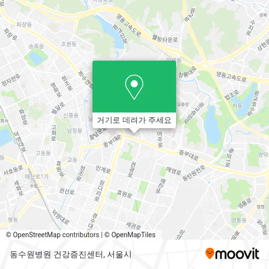 동수원병원 건강증진센터 지도