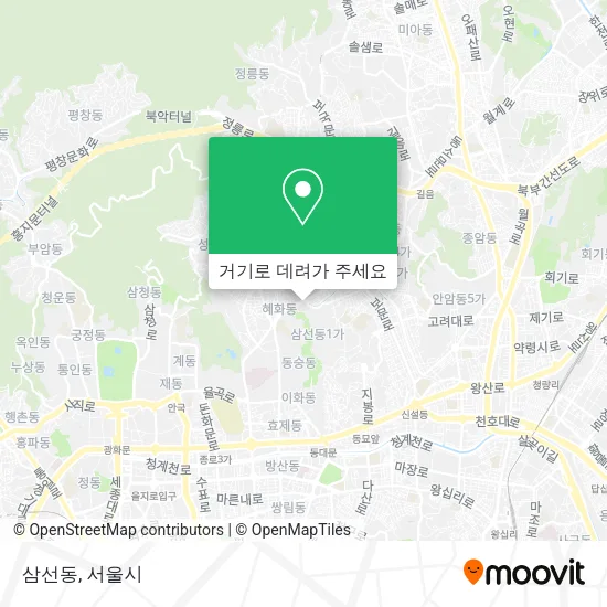 삼선동 지도