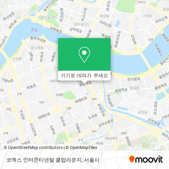 코엑스 인터콘티넨탈 클럽라운지 지도