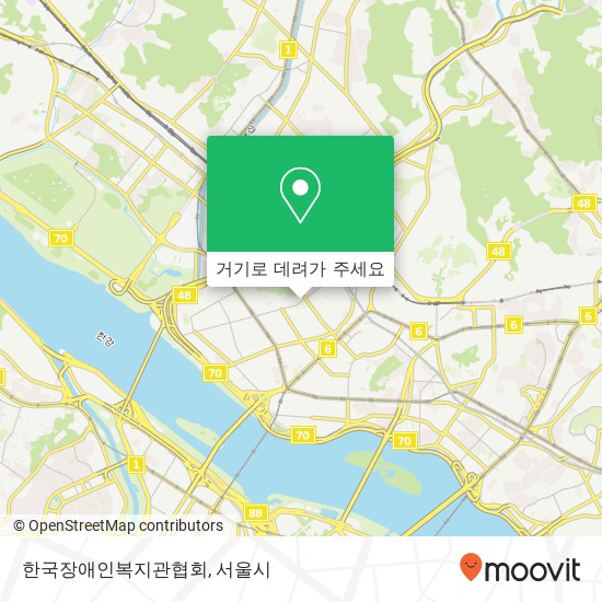 한국장애인복지관협회 지도