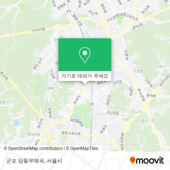 군포 당동우체국 지도