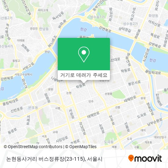 논현동사거리 버스정류장(23-115) 지도
