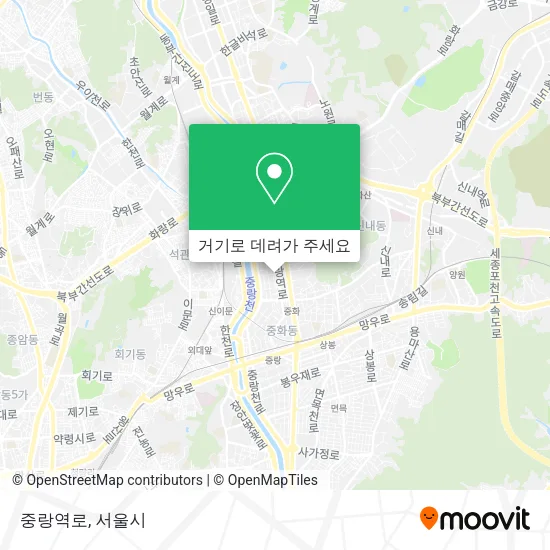 중랑역로 지도