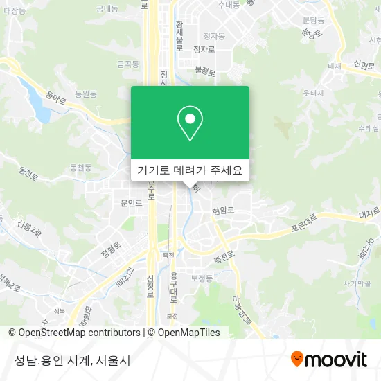 성남.용인 시계 지도