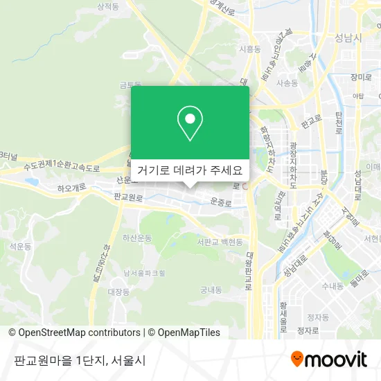 판교원마을 1단지 지도