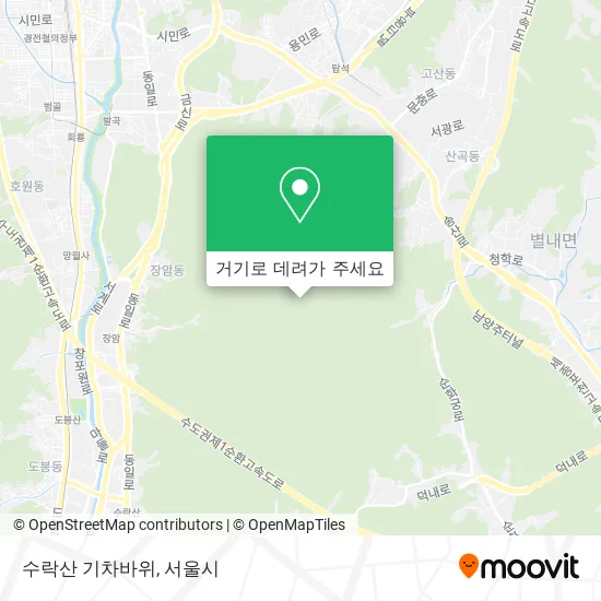 수락산 기차바위 지도