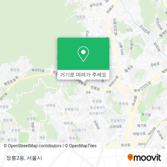 정릉2동 지도