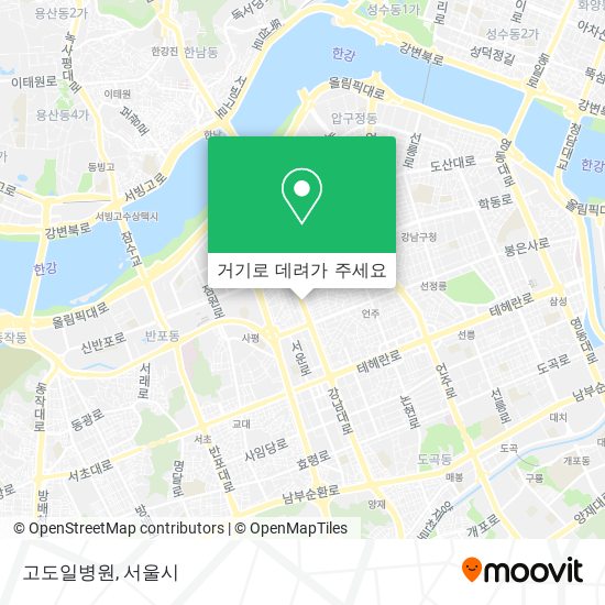 고도일병원 지도