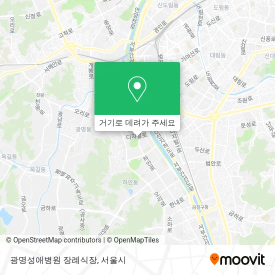 광명성애병원 장례식장 지도