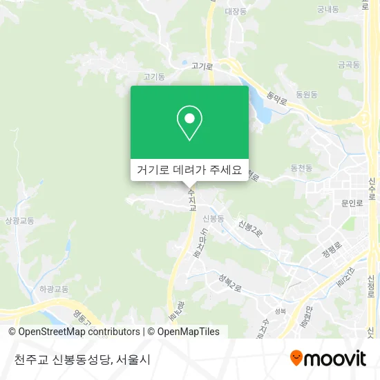 천주교 신봉동성당 지도