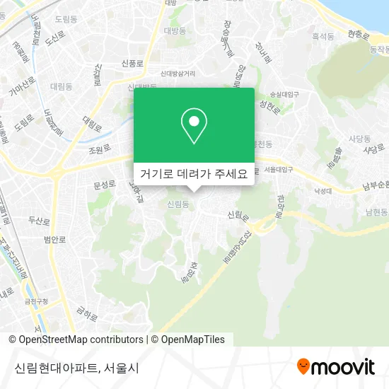 신림현대아파트 지도