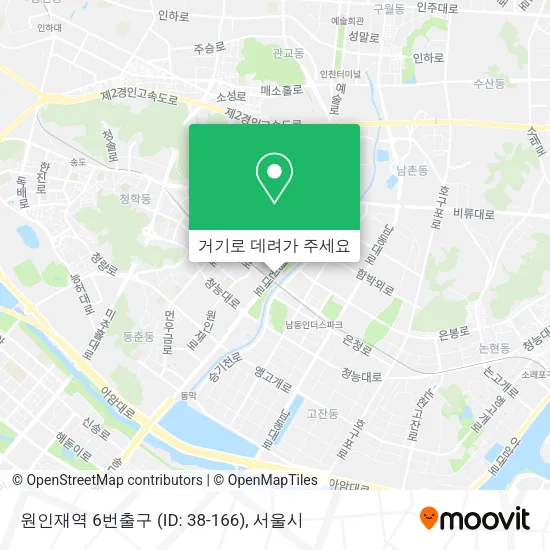 원인재역 6번출구 (ID: 38-166) 지도