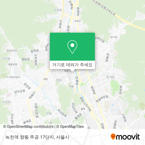 녹천역 창동 주공 17단지 지도