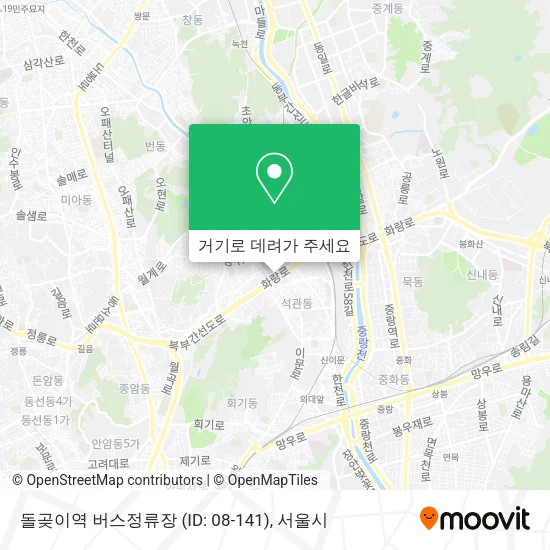 돌곶이역 버스정류장 (ID: 08-141) 지도