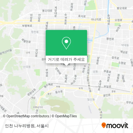 인천 나누리병원 지도