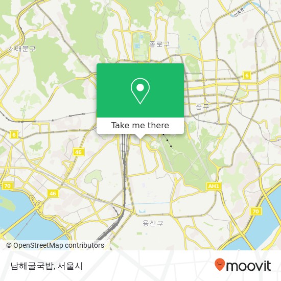 남해굴국밥 지도