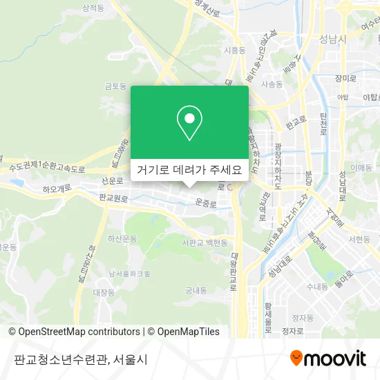 판교청소년수련관 지도