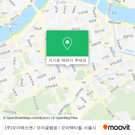 (주)모아에스엔 / 모아글램핑 / 모아택티컬 지도