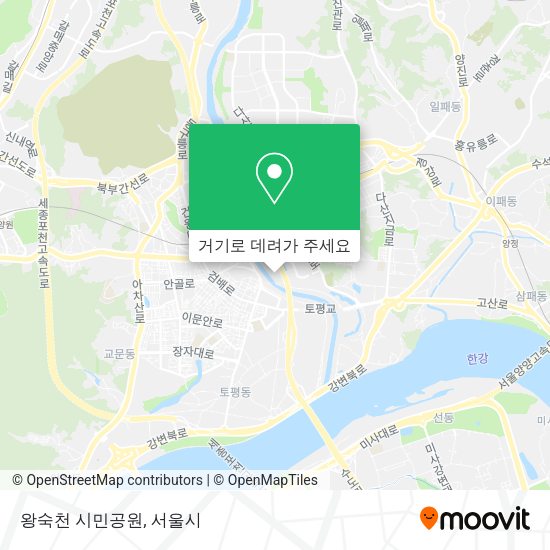 왕숙천 시민공원 지도