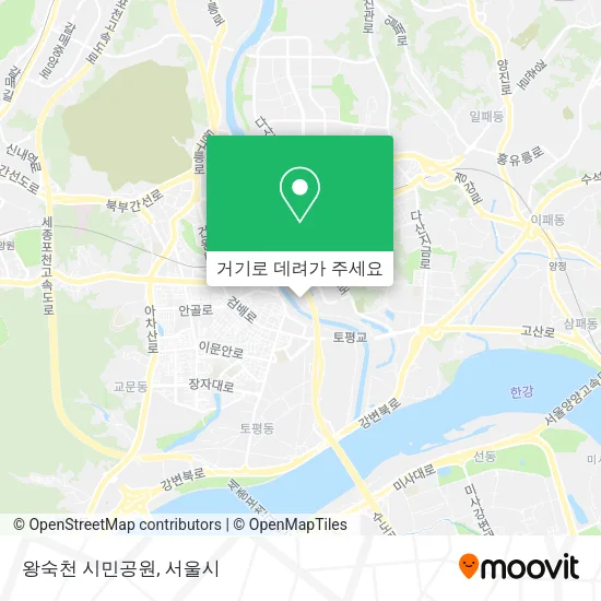 왕숙천 시민공원 지도