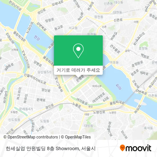 한세실업 안원빌딩 8층 Showroom 지도