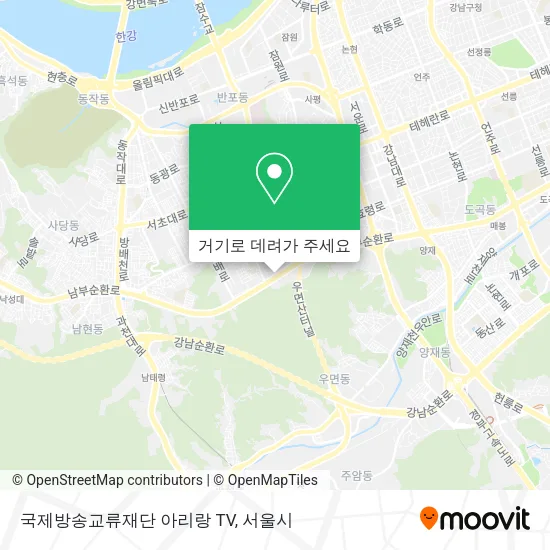 국제방송교류재단 아리랑 TV 지도