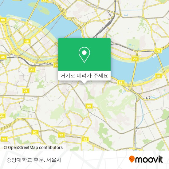중앙대학교 후문 지도
