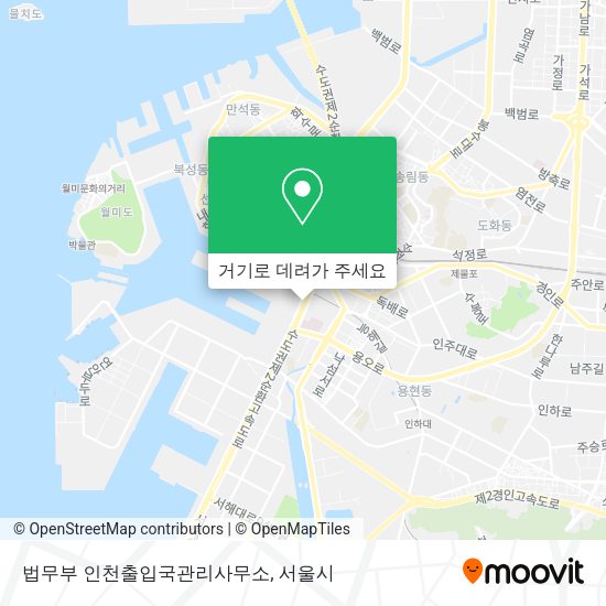 법무부 인천출입국관리사무소 지도