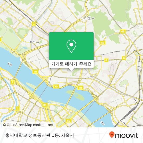 홍익대학교 정보통신관 Q동 지도