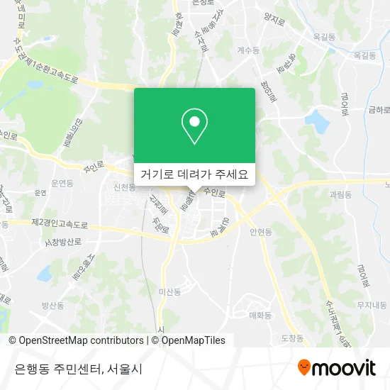 은행동 주민센터 지도