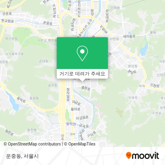 운중동 지도