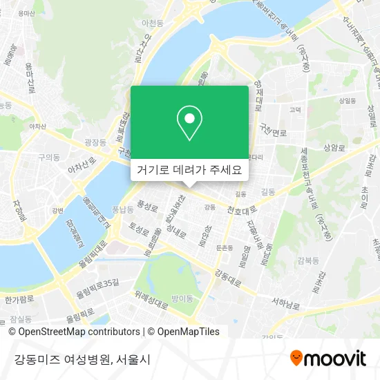 강동미즈 여성병원 지도