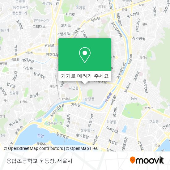 용답초등학교 운동장 지도