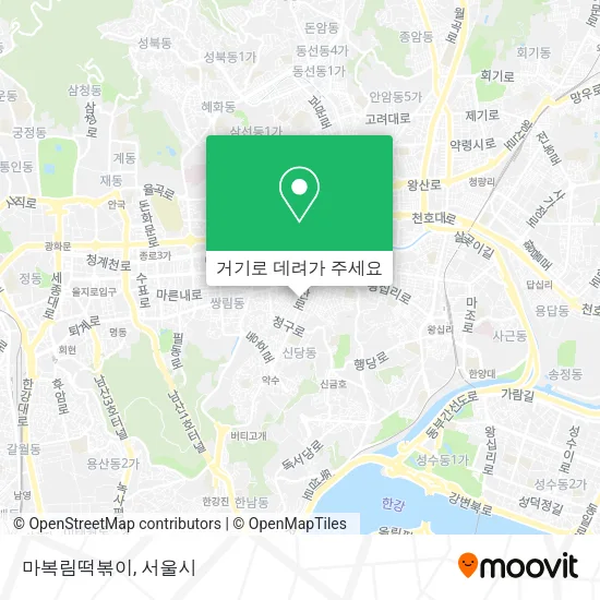 마복림떡볶이 지도
