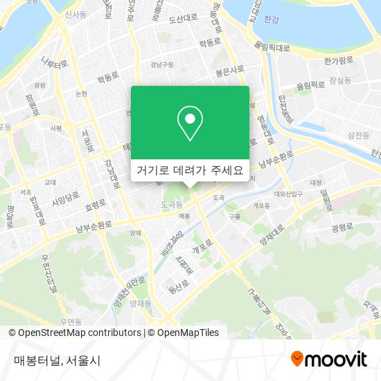 매봉터널 지도