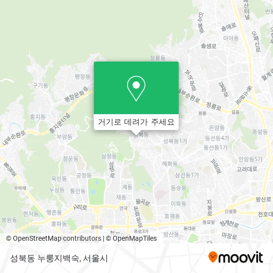 성북동 누룽지백숙 지도