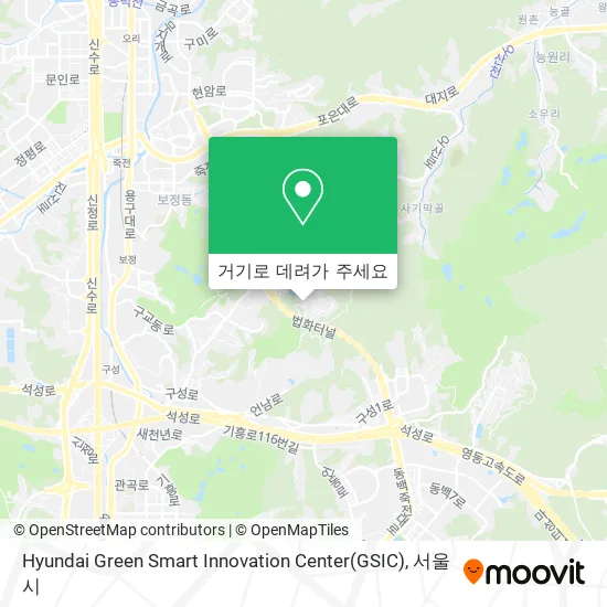 Hyundai Green Smart Innovation Center(GSIC) 지도