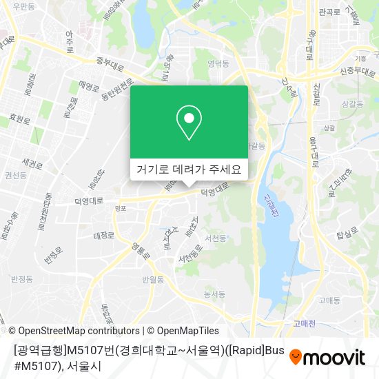[광역급행]M5107번(경희대학교~서울역)([Rapid]Bus #M5107) 지도