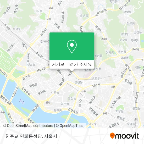 천주교 연희동성당 지도