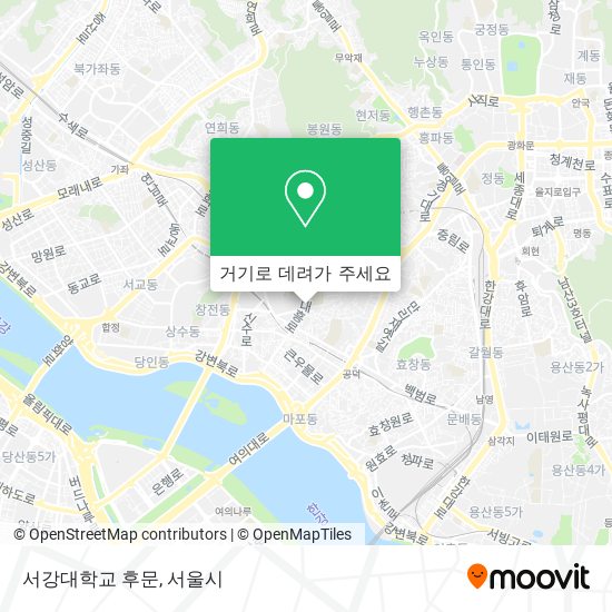 서강대학교 후문 지도