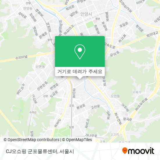 CJ오쇼핑 군포물류센터 지도